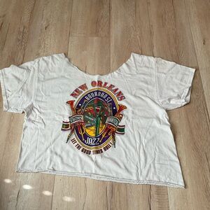 New Orleans Jazz Cropped Graphic Tee